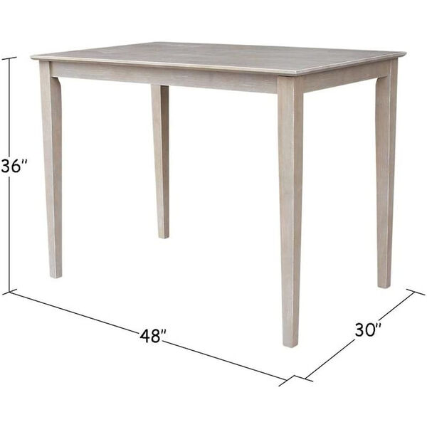 Washed Gray Taupe Counter Height Table with X-Back Stools, 5-Piece, image 3