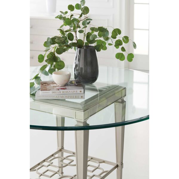 Caracole Classic Taupe Silver Leaf Dining Table, image 3