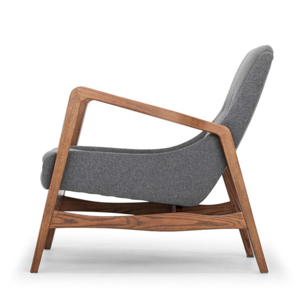 Enzo Shale Gray and Walnut Occasional Chair, image 3