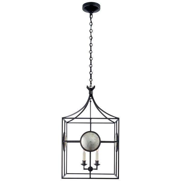 Gramercy Medium Lantern in Aged Iron by Chapman and Myers, image 1