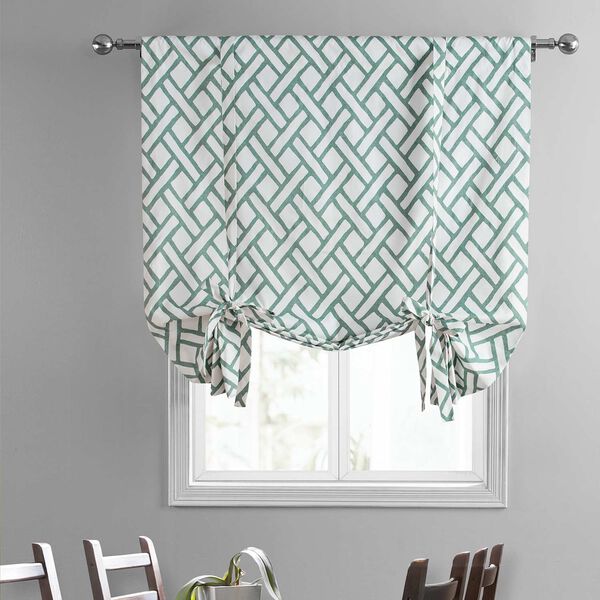 Printed Cotton Tie-Up Window Shade Single Panel, image 2