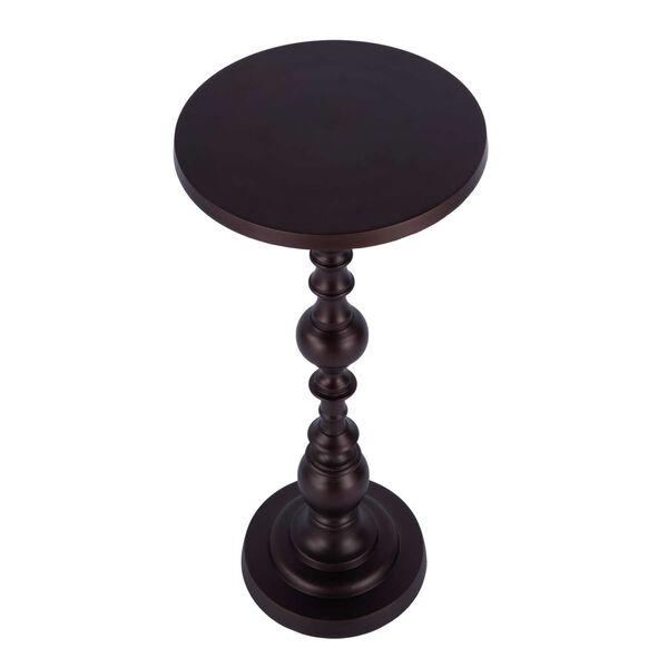 Darien Bronze Outdoor Round Pedestal Side Table, image 3