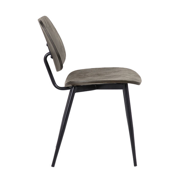 Miki Walnut with Black Powder Coat Dining Chair, image 3
