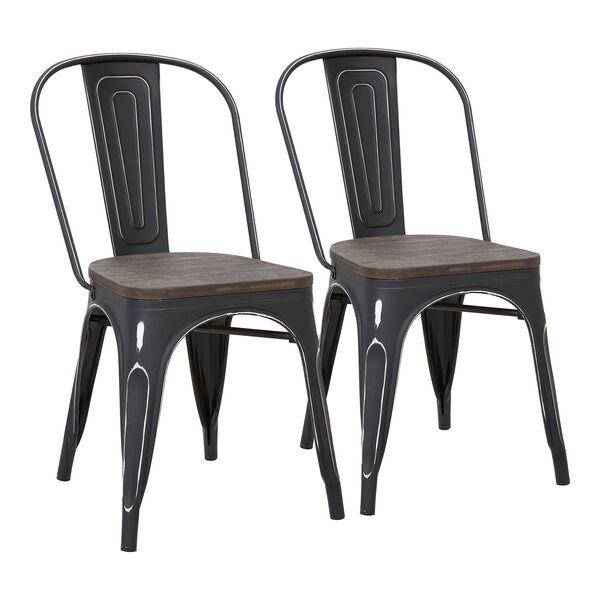 Oregon Vintage Black and Espresso Dining Chair, Set of 2, image 1