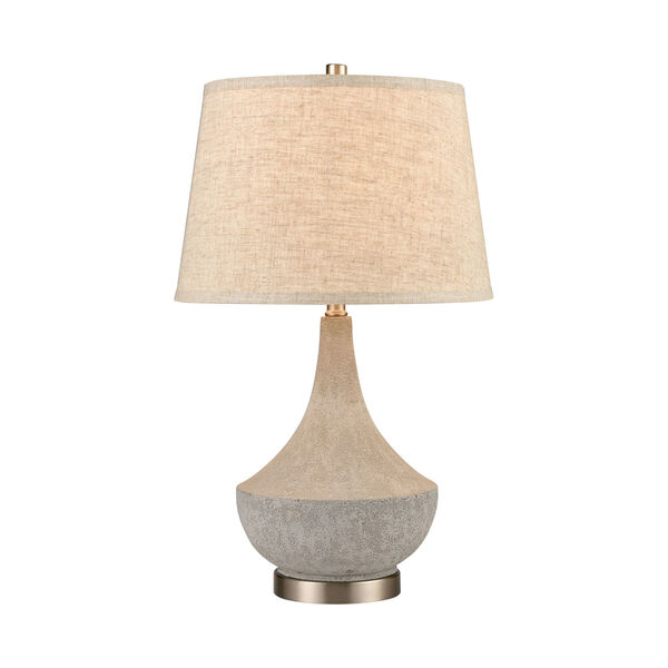 Wendover Gray Polished Concrete Brushed Steel One-Light Table Lamp, image 1