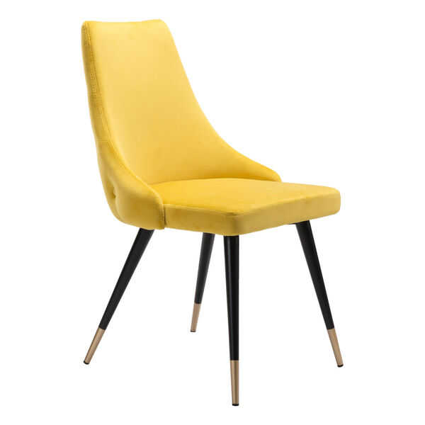 Piccolo Yellow, Black and Gold Dining Chair, Set of Two, image 1
