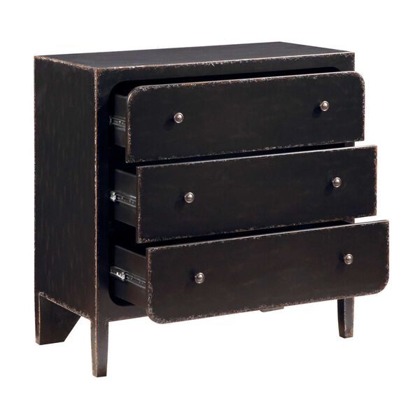 Patterson Aged Black Three Drawer Chest, image 3