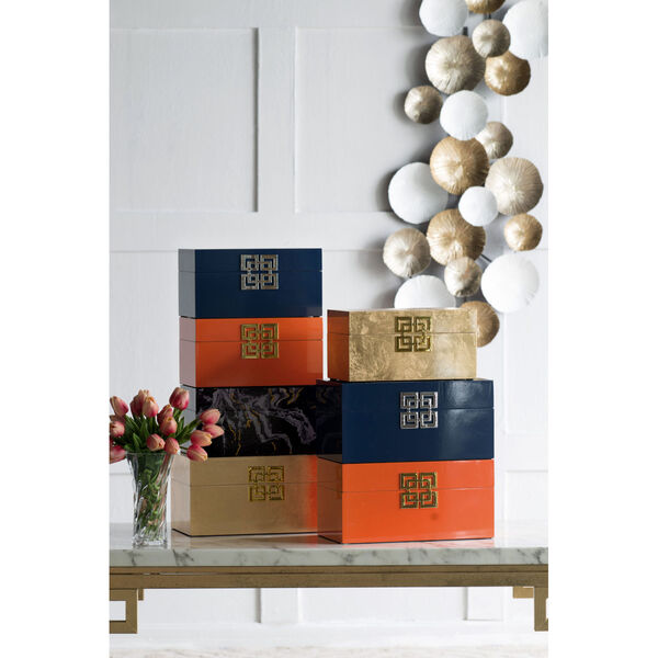 Orange Decorative Box ,Set of 2, image 4