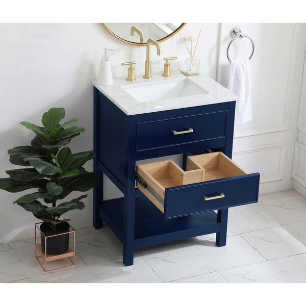 Sinclaire Blue 24-Inch Vanity Sink Set, image 4