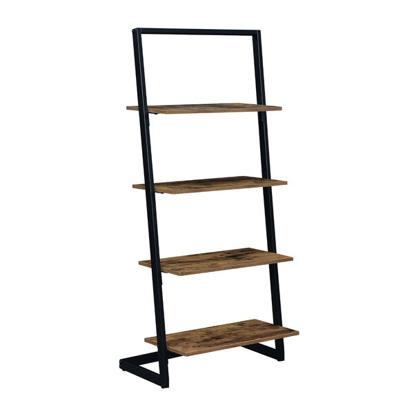 Graystone Barnwood and Black Ladder Bookshelf, image 1