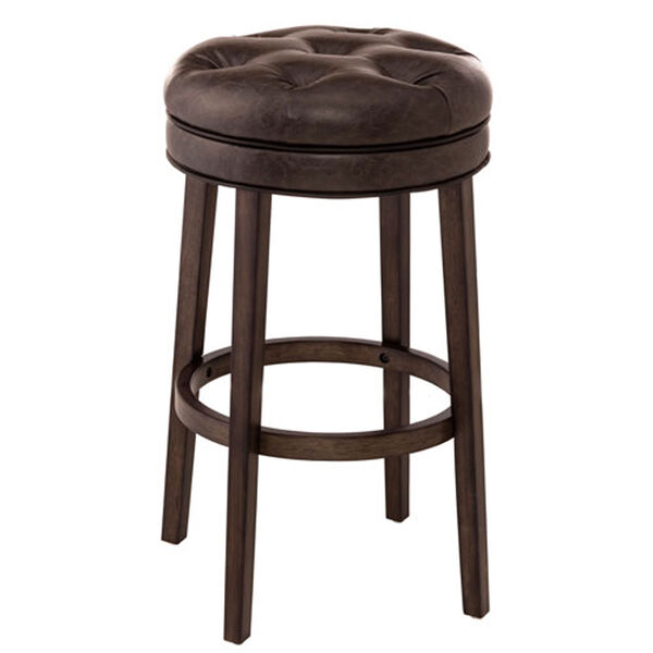Whittier Charcoal Gray Backless Swivel Counter Stool, image 1