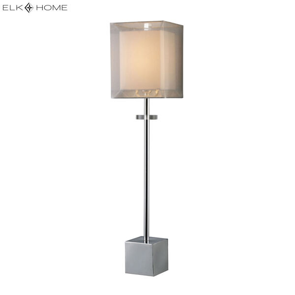Sligo Chrome Buffet Lamp with Double Shade, image 7