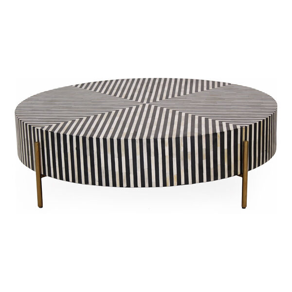 Chameau White and Black Large Coffee Table, image 2