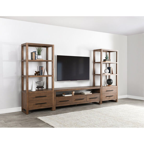 Fenmore Almond Brown Three Drawer TV Stand, image 2