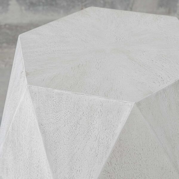 Volker White Geometric Accent Table, image 6