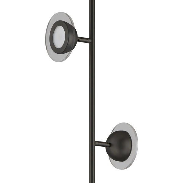 Laurel Matte Black Three-Light LED Floor Lamp, image 2