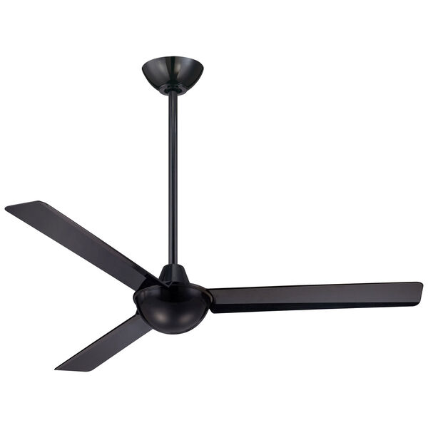 Kewl 52-Inch Ceiling Fan in Black with Three Blades, image 1
