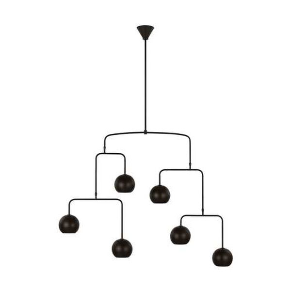 Chaumont Aged Iron Six-Light Chandelier, image 1