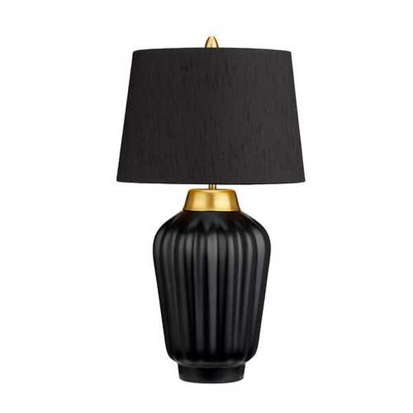 Bexley Black Brushed Brass One-Light Table Lamp, image 1
