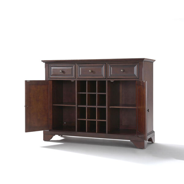 Wellington Buffet Server/Sideboard Cabinet with Wine Storage in Vintage Mahogany Finish, image 2