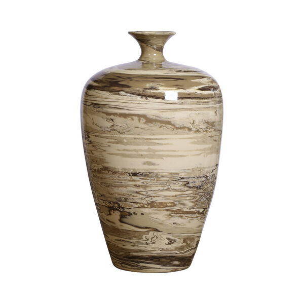 Margot Brown Marble Glazed Vase, image 1