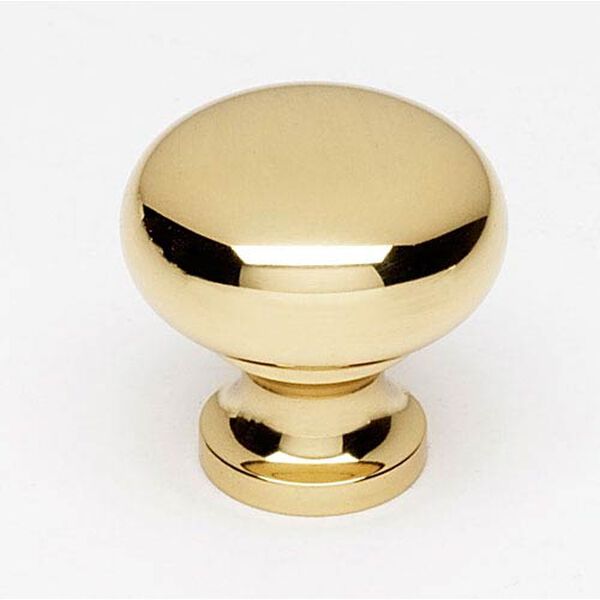 Polished Brass 7/8-Inch Knob, image 1