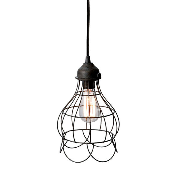 Hayden Brown One-Light Wire Cage Mini-Pendant, image 1