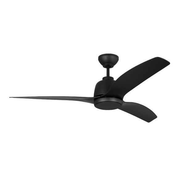 Avila Coastal Midnight Black 54-Inch Integrated LED Indoor/Outdoor Ceiling Fan with Light Kit, Remote Control and Reversible Motor, image 1
