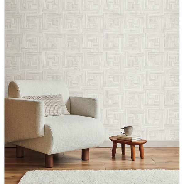 Tesselle White Wallpaper, image 1