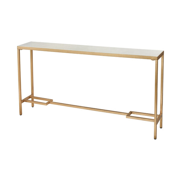 Equus Gold and White Console Table, image 1