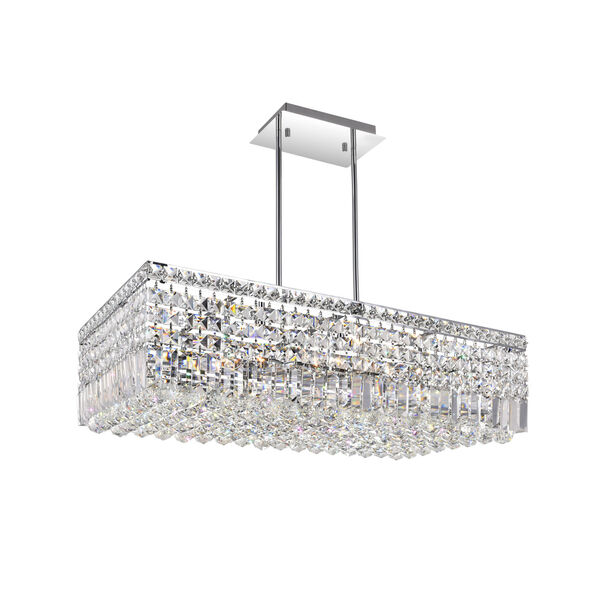 Colosseum Chrome 10-Light 82-Inch Chandelier with K9 Clear Crystal, image 1
