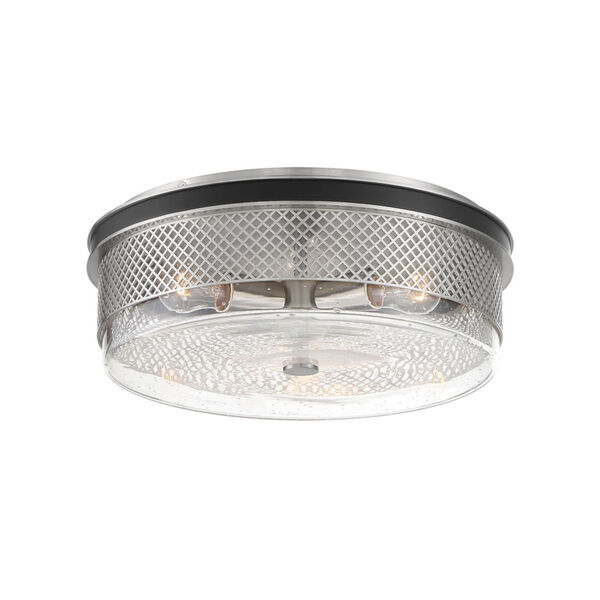 Coles Crossing Coal And Brushed Nickel Three-Light Flush Mount, image 1
