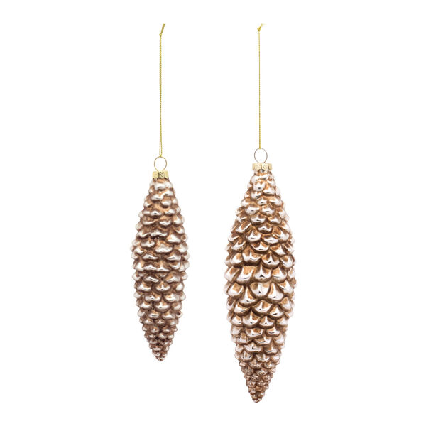 Brown Pine Cone Novelty Ornament, Set of 12, image 1