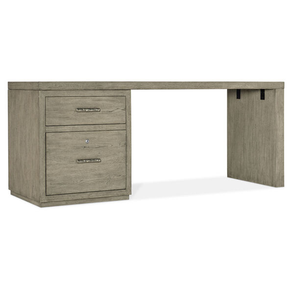 Linville Falls Smoked Gray 72-Inch Desk with One File, image 1