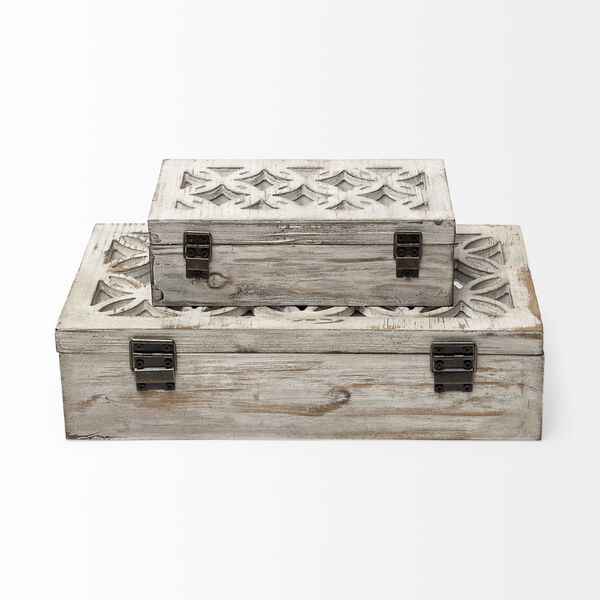 Floribundus Brown Decorative Box, Set of Two, image 4