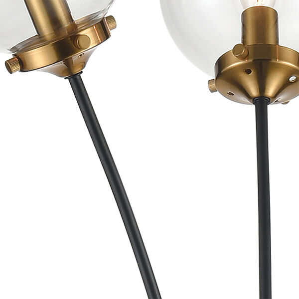 Boudreaux Burnished Brass with Matte Black Three-Light LED Floor Lamp, image 4