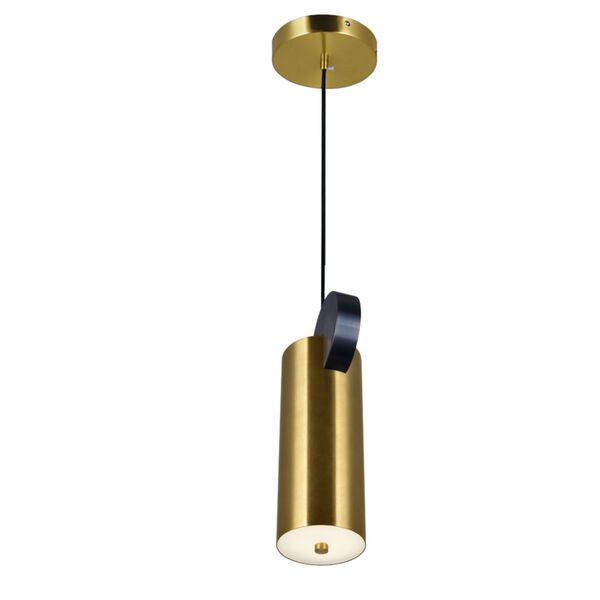 Saleen Brass Black Six-Inch LED Round Mini Pendant, image 3