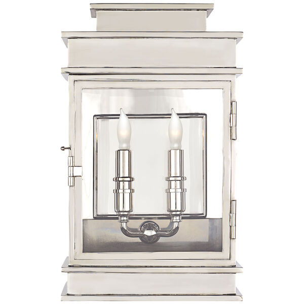 Linear Lantern Small in Polished Nickel by Chapman and Myers, image 1
