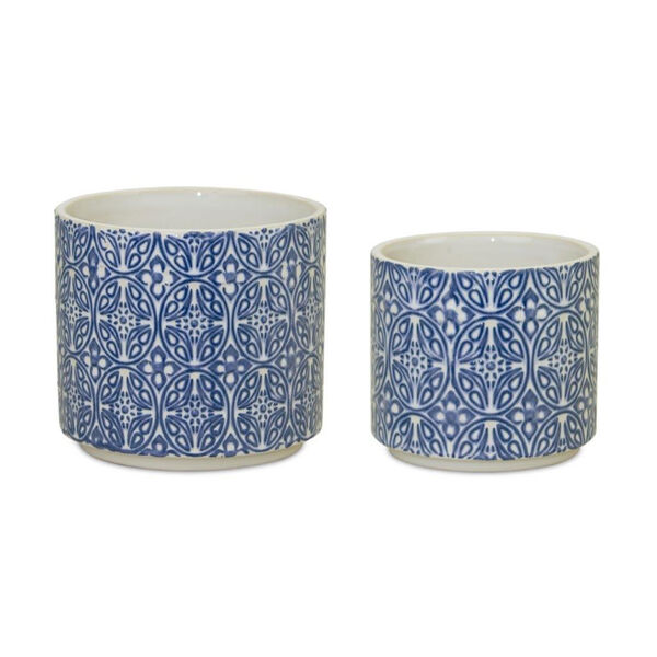 Blue Ceramic Pot , Set of Two, image 1