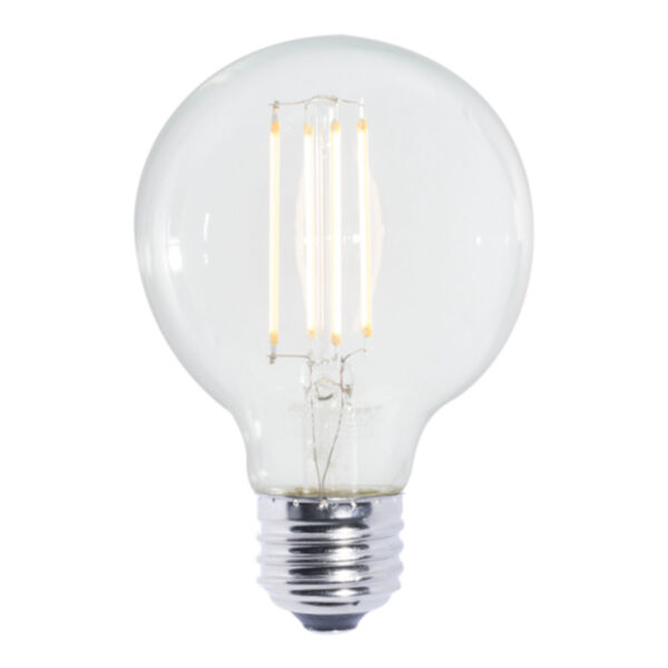 Pack of 4 Clear LED Filament G25 60 Watt Equivalent Standard Base Warm White 800 Lumens Light Bulbs, image 1