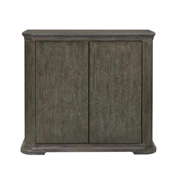 Pulaski Accents Gray Reeded Two Door Accent Chest with Shelves, image 2