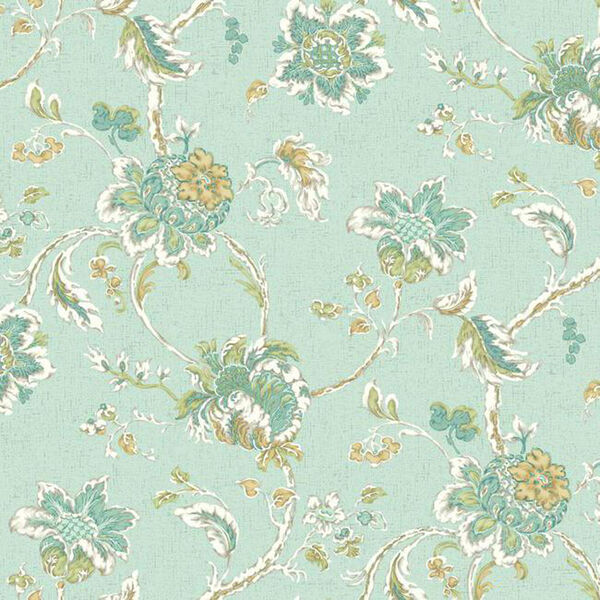Waverly Classics I Arbor Imagery Removable Wallpaper Blue Wallpaper- Sample Swatch Only, image 1