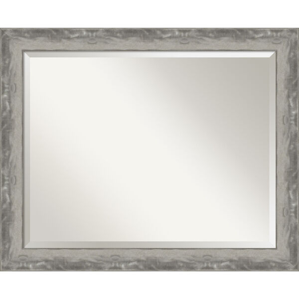 Waveline Silver 32W X 26H-Inch Bathroom Vanity Wall Mirror, image 1