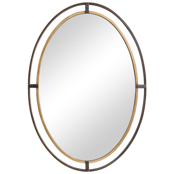 Selby Bronze and Gold Oval Wall Mirror, image 2