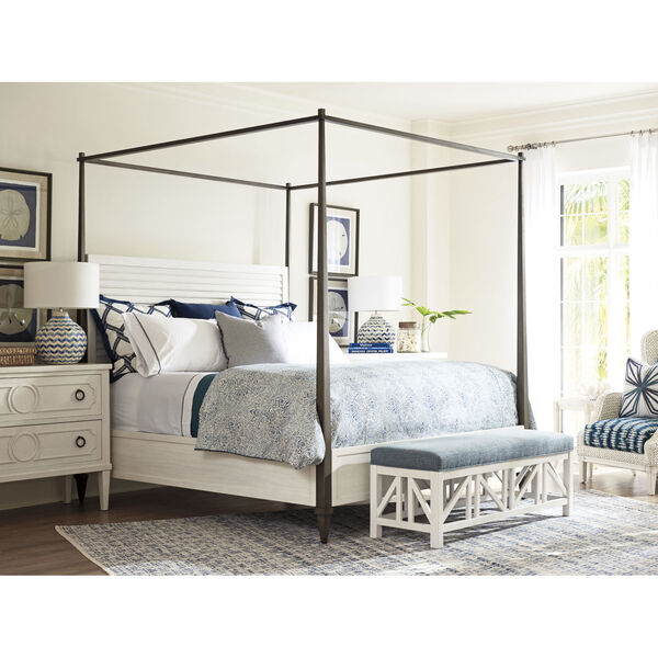 Ocean Breeze White Coral Gables Poster Bed, image 3