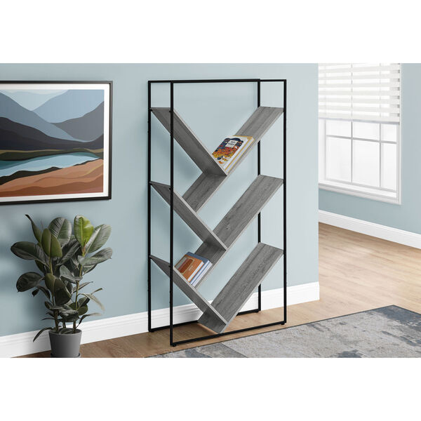 Gray and Black Bookcase, image 2