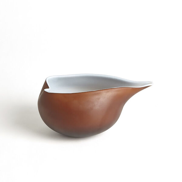 White and Beige Cased Small Bowl, image 1