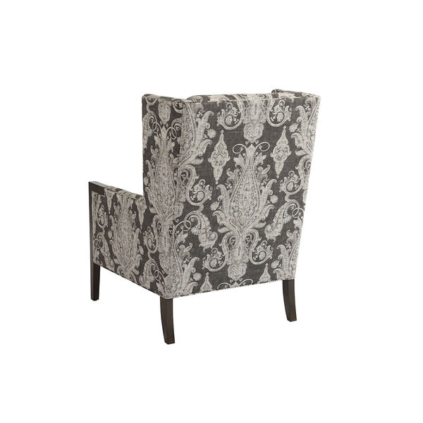 Upholstery Gray and Beige Stratton Wing Chair, image 2