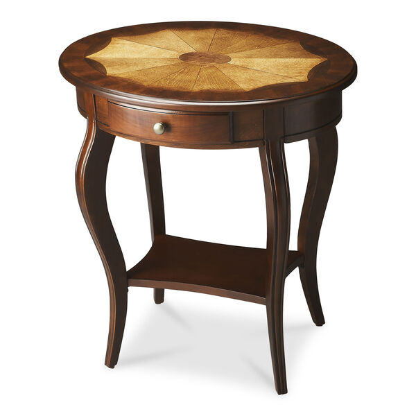 Jeanette Cherry Oval Side Table, image 1