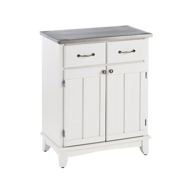 White Buffet with Stainless Top, image 1